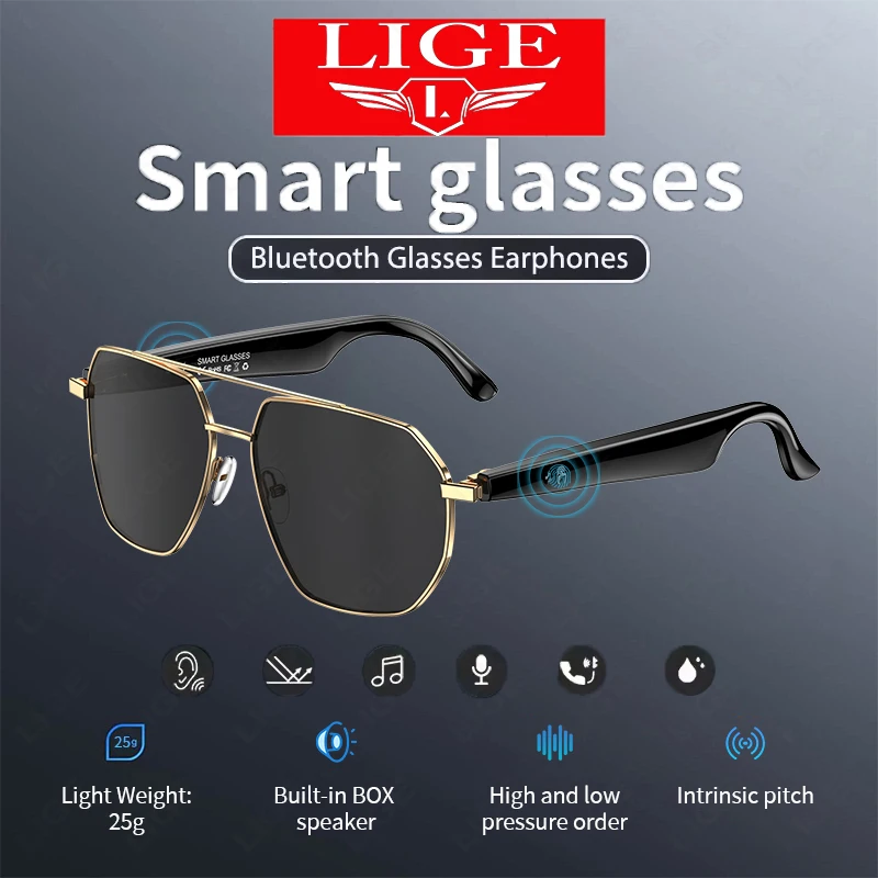 W100 Smart Glasses 163 Online Language AI Automatic Dialogue Translation Bluetooth Glasses with Speaker Sports UV Protection New
