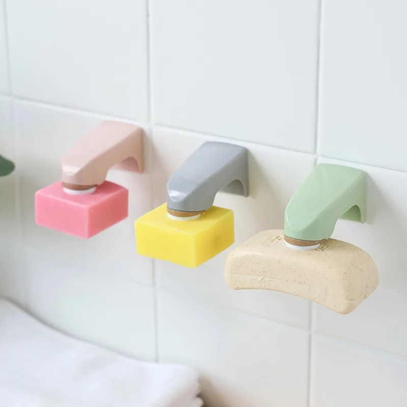 1pc Stainless Steel Soap Dish Creative Punch-free Soap Holder Wall-mounted Holder Bathroom Gadget Practical Magnetic Soap Holder