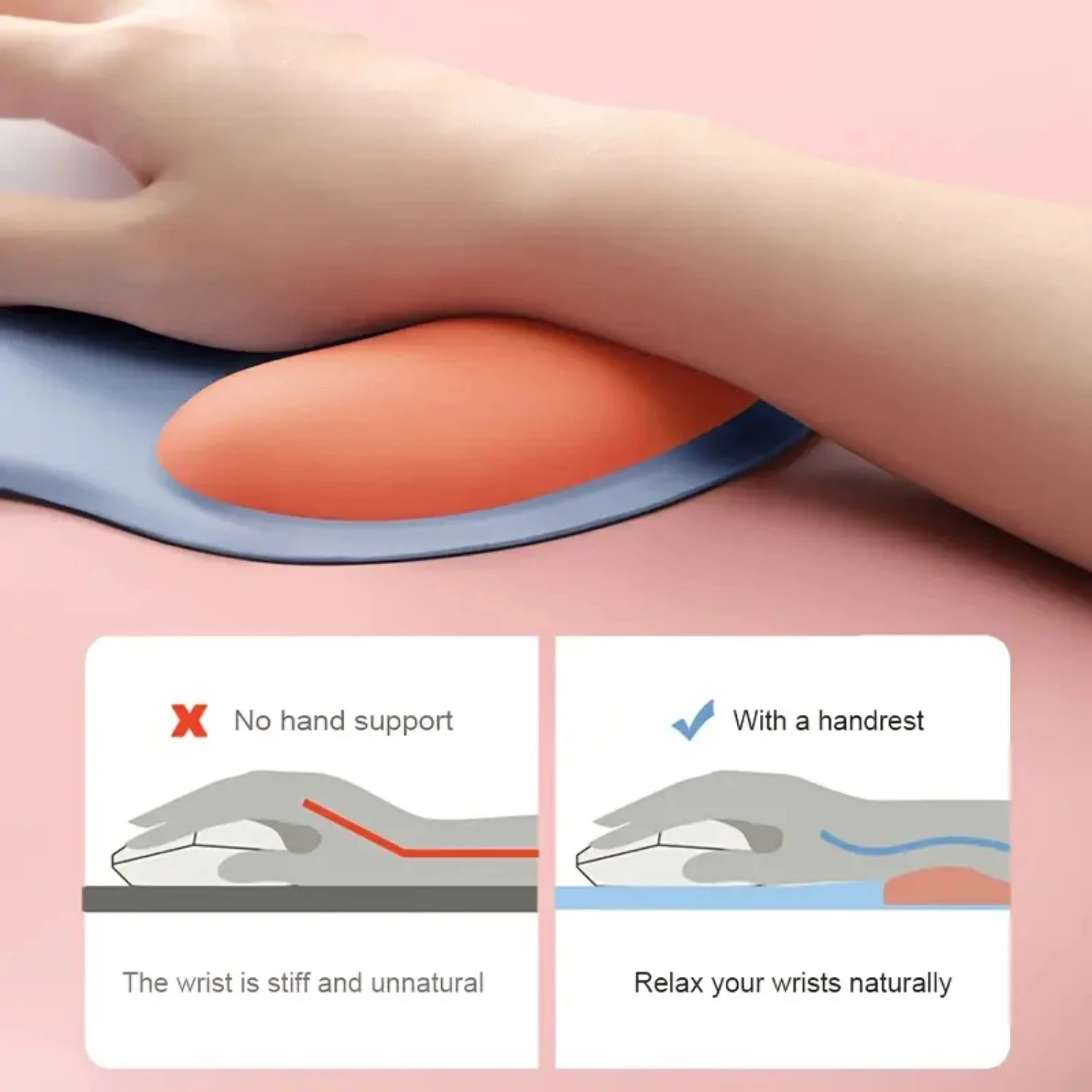 Enhance Your Gaming Experience with High-Quality Non-Slip Silicone Base Gaming Mouse Pad - Perfect Ergonomic Design with Comfort