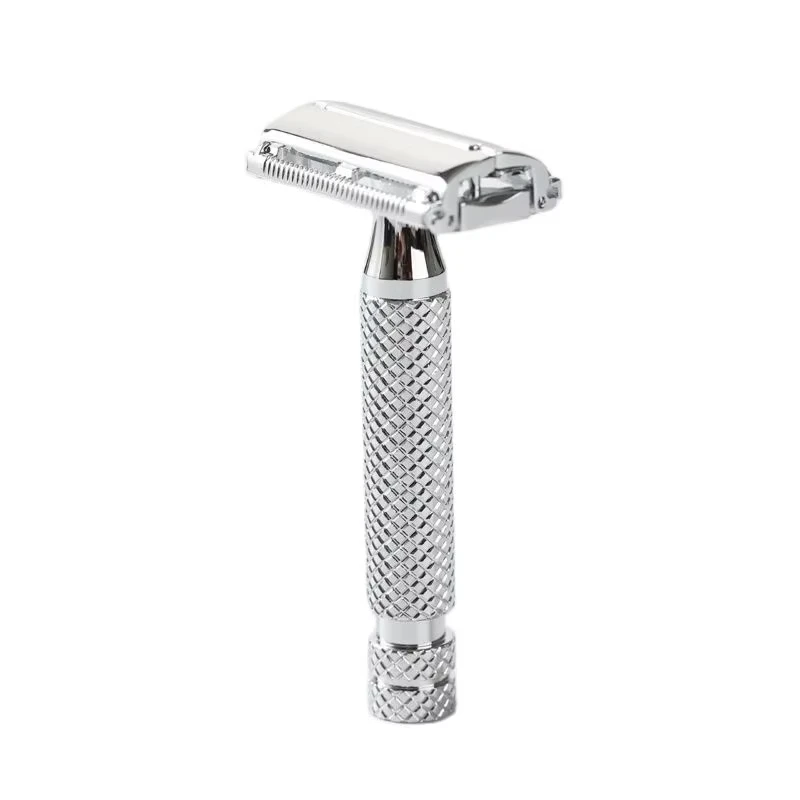 Yaqi Monarch Chrome Color Safety Razor 0.90mm Blade Gap 85MM Handle Length And 13.5MM Diameter For Mens Precise Shave Experience