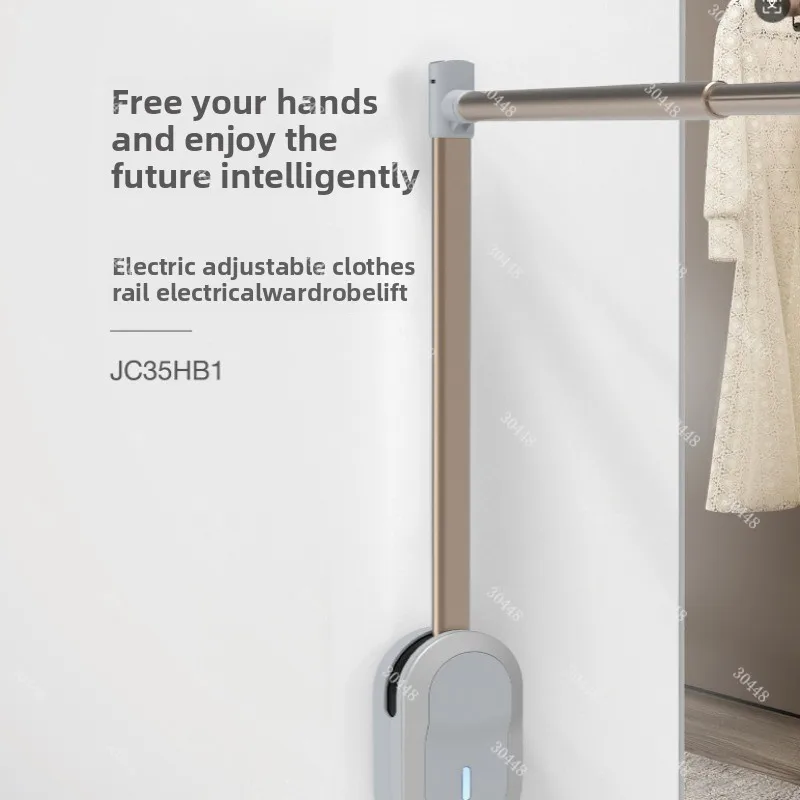 Adjustable Clothes Rail Storage Cabinet Wardrobe Adjustable Smart Home Wardrobe Pull-Down Electric Clothes Rail