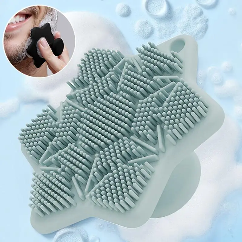 Mini zachte siliconen exfoliërende borstelreiniger Handmatige lichaamsreiniging Gezichtsverzorging Draagbare scrubber Douche Siliconen badborstel