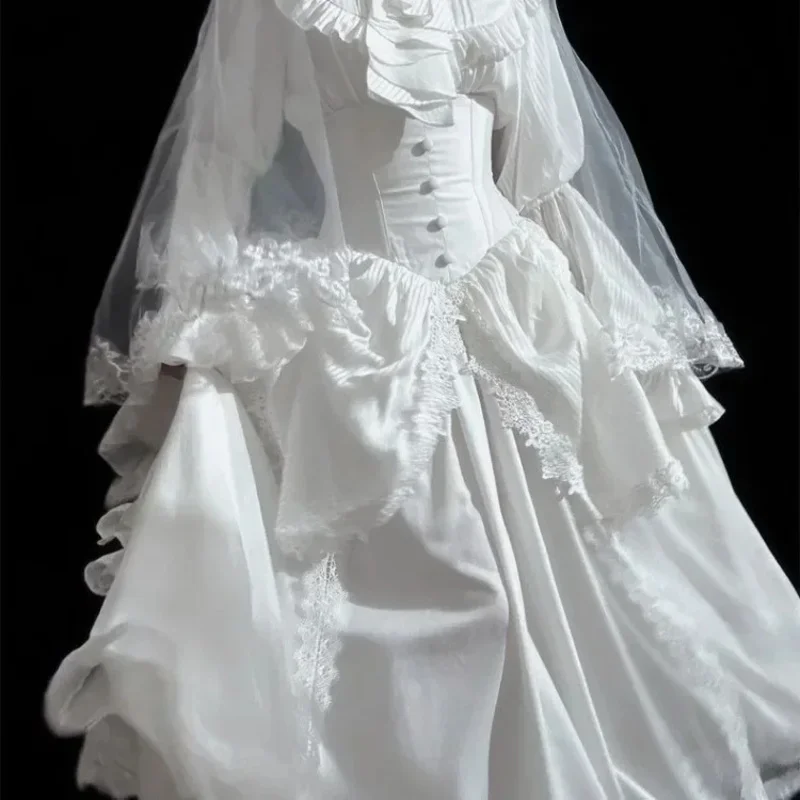 

Harajuku Lolita Slim Fit Рубашки с расклешенными рукавами Женские + Y2k E-Girl Свободные юбки средней длины с высокой талией Весенние новые комплекты из двух предметов