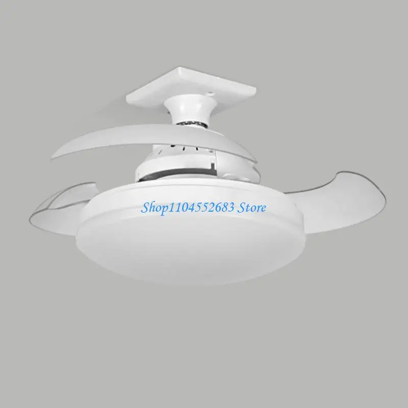 Y6GD Conveniente Installazione 48W LIGHT LED LIGHT PRAZIONE VENTALE PRATICA LIGHT PLASICA PROPRIETÀ E27 Ventola per lampadina a