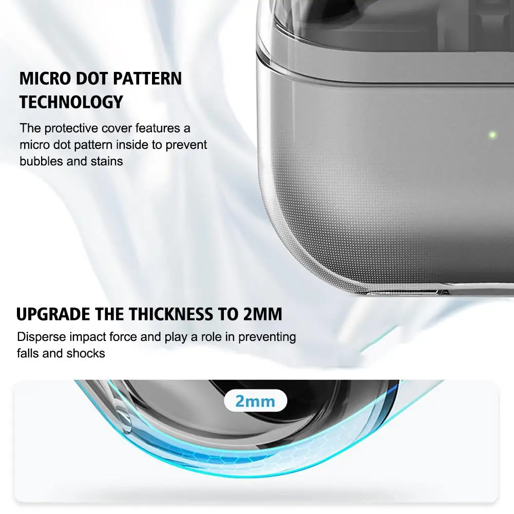 Transparent TPU Earphone Case With Silicone Lanyard Support Wired Wireless Charging Protective Shell For Samsung Buds 3 Pro