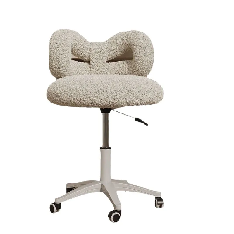 #￥Creative Makeup Chair Design with 360° Rotatable Chair Back Multi-functional Steal Household Furniture Office Seat New
