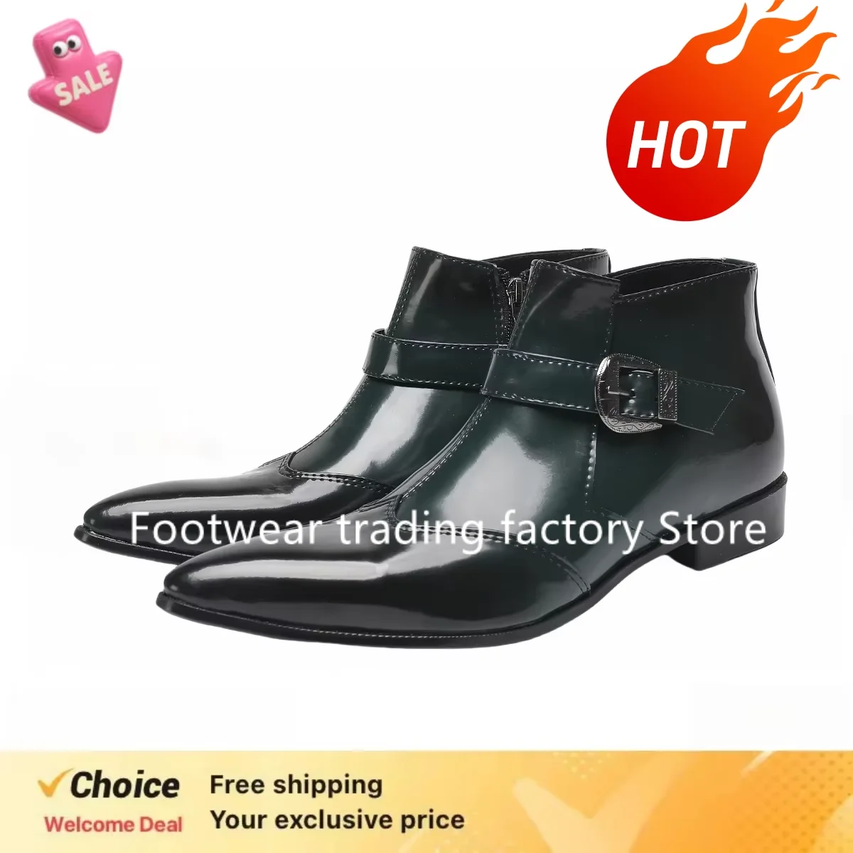 Zapatos de cuero Para Hombre, botines de vaquero, cinturón con hebilla, Botas cortas Para motocicleta, Botas de vestir para fiesta, zapatos Oxford, Botas Para Hombre