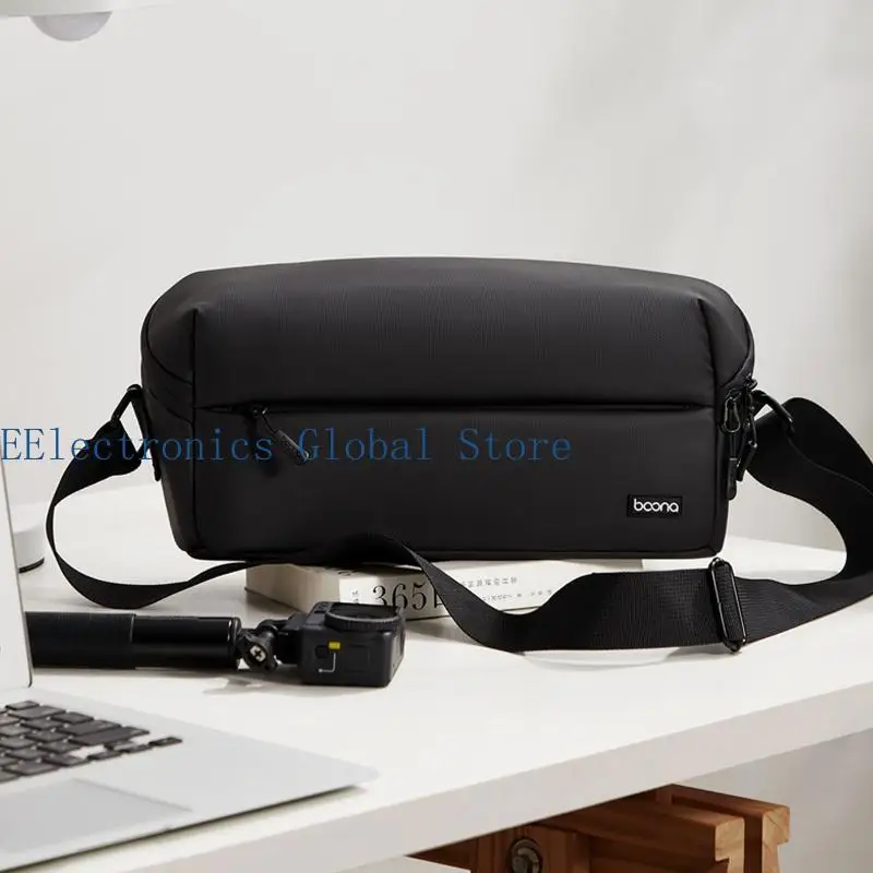 462B Modern Camera Accessories Holder Bag With Interior Padding And Multiple Slot For Secure Transportation Black