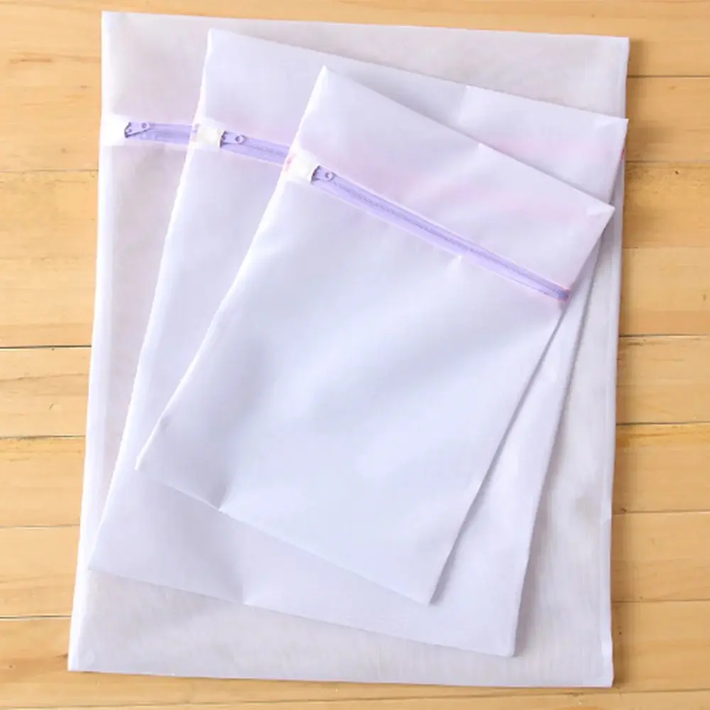 1Set Of 3 Zipper Purple Fine Mesh Three-Piece Set Of Classified Clothes Washing Machine Special Care Bag