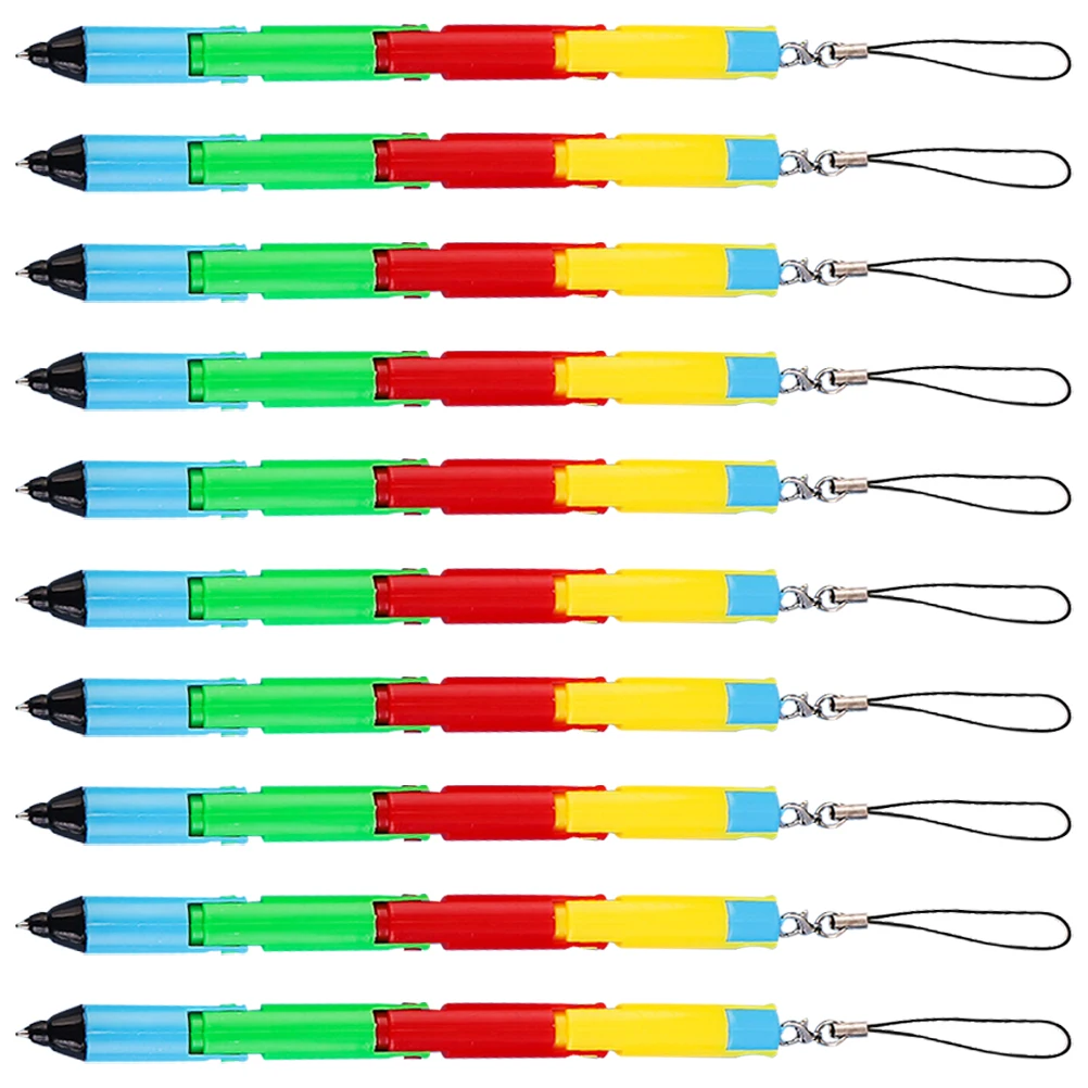 

10 Pcs Folding Ballpoint Pen Bendable Shaped Student Kids Pens Writing Cartoon Use