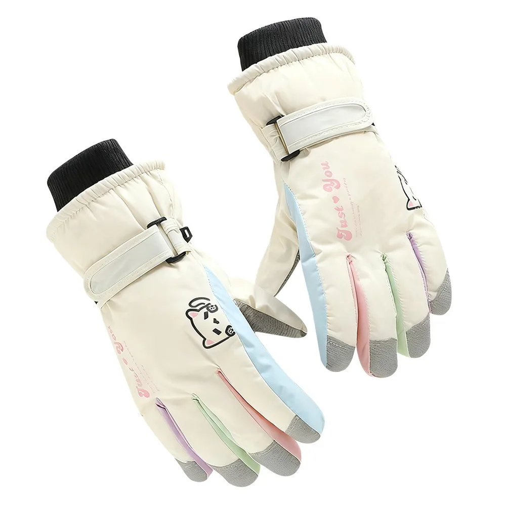 

Fashion Warm Winter Gloves Lining Fleece Thickened Thermal Cycling Gloves Waterproof Sport Touchscreen Mitten Fishing