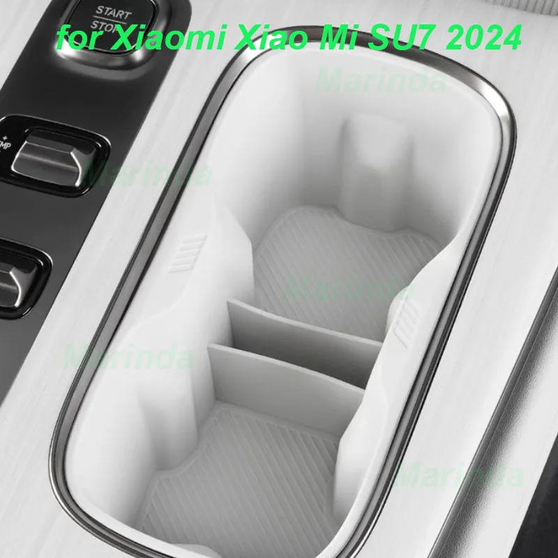 

Car Armrest Cup Storage Box for Xiaomi Xiao Mi SU7 2024 Center Console Cup Holder Non-slip Silicone Holder Interior Accessories