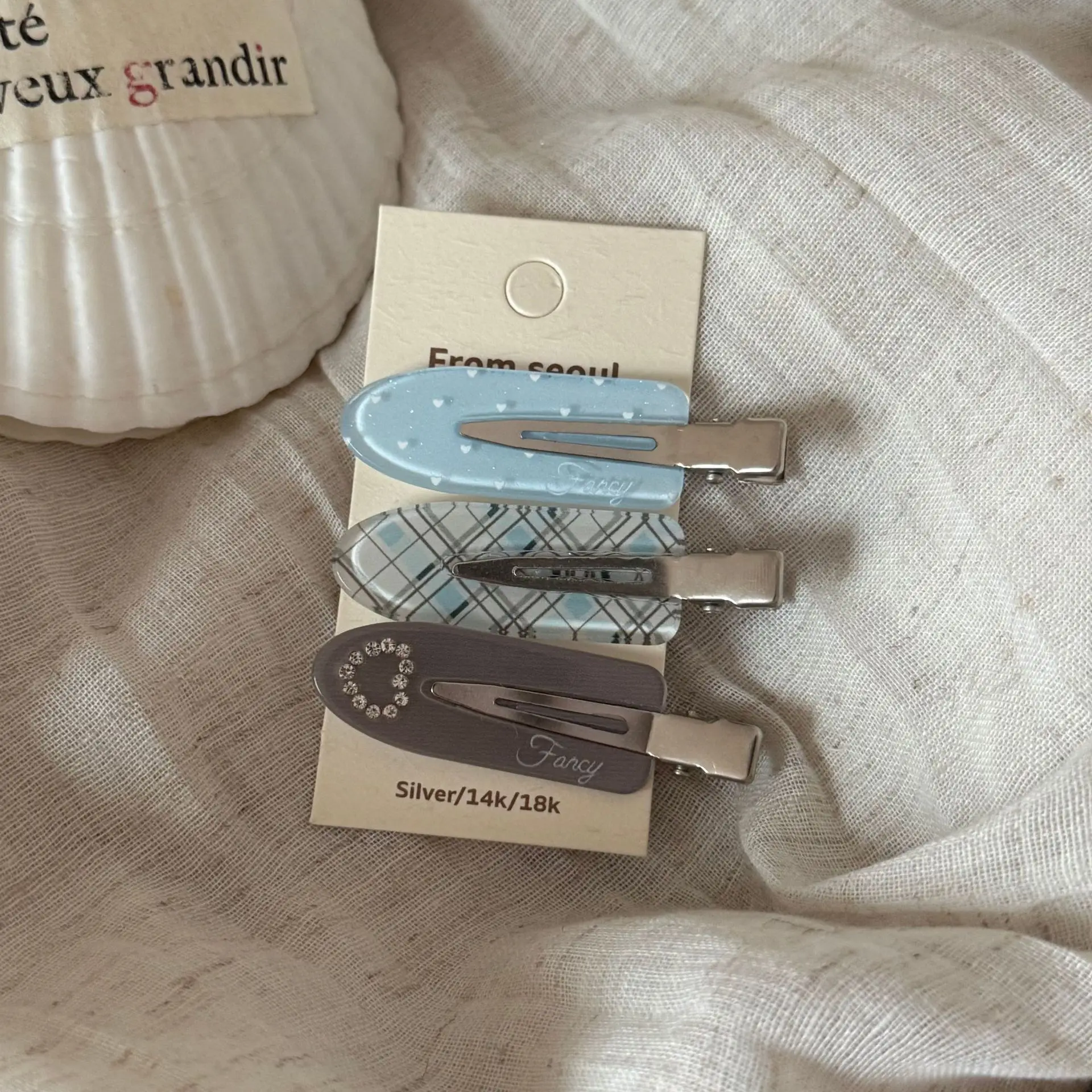 3-teiliges Set Strass-Haarspangen für Seitenponys, Niedliche Nahtlose Haarklammern, Haarspangen, Kopfbedeckungs-Sets, Koreanische Süße Liebe, Neue Haarschmuck-Geschenke – Detail 6