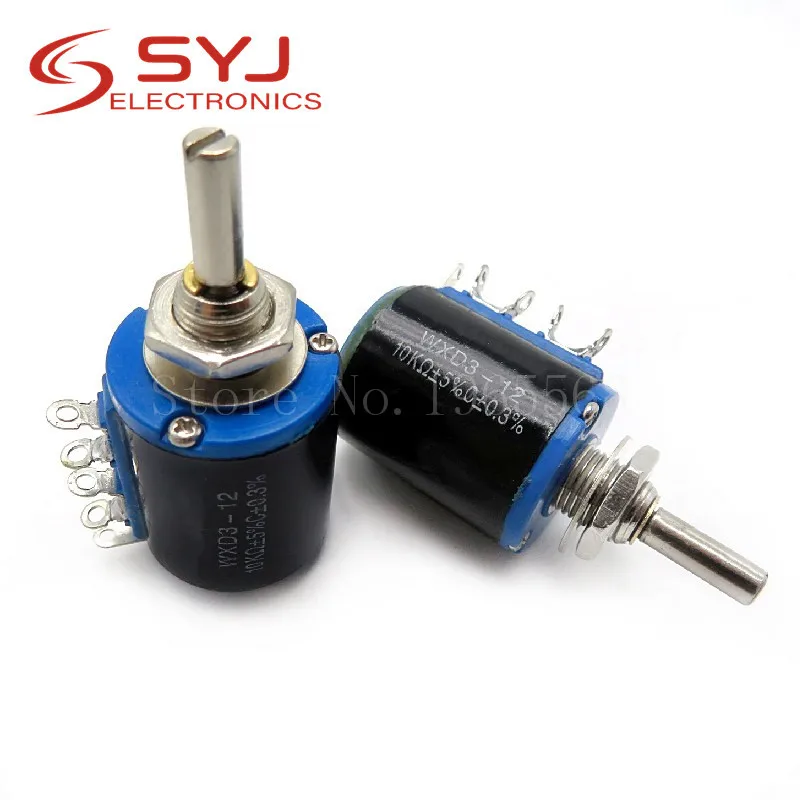 Potenciómetro bobinado piezas, 1 WXD3-12-1W, 100, 220, 470, 1K, 2K2, 3K3, 4K7, 10K, 22K, 33K, 47K Ohm, 100R, 220R, 470R, 2,2 K, 3,3 K, 4,7 K, WXD3-12, 1W