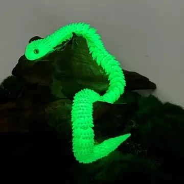 Glow In The Dark 3D Printed Articulated Ornament Detachable Eyes Random Color Flexible Joint Luminous Pendant Car Home Part