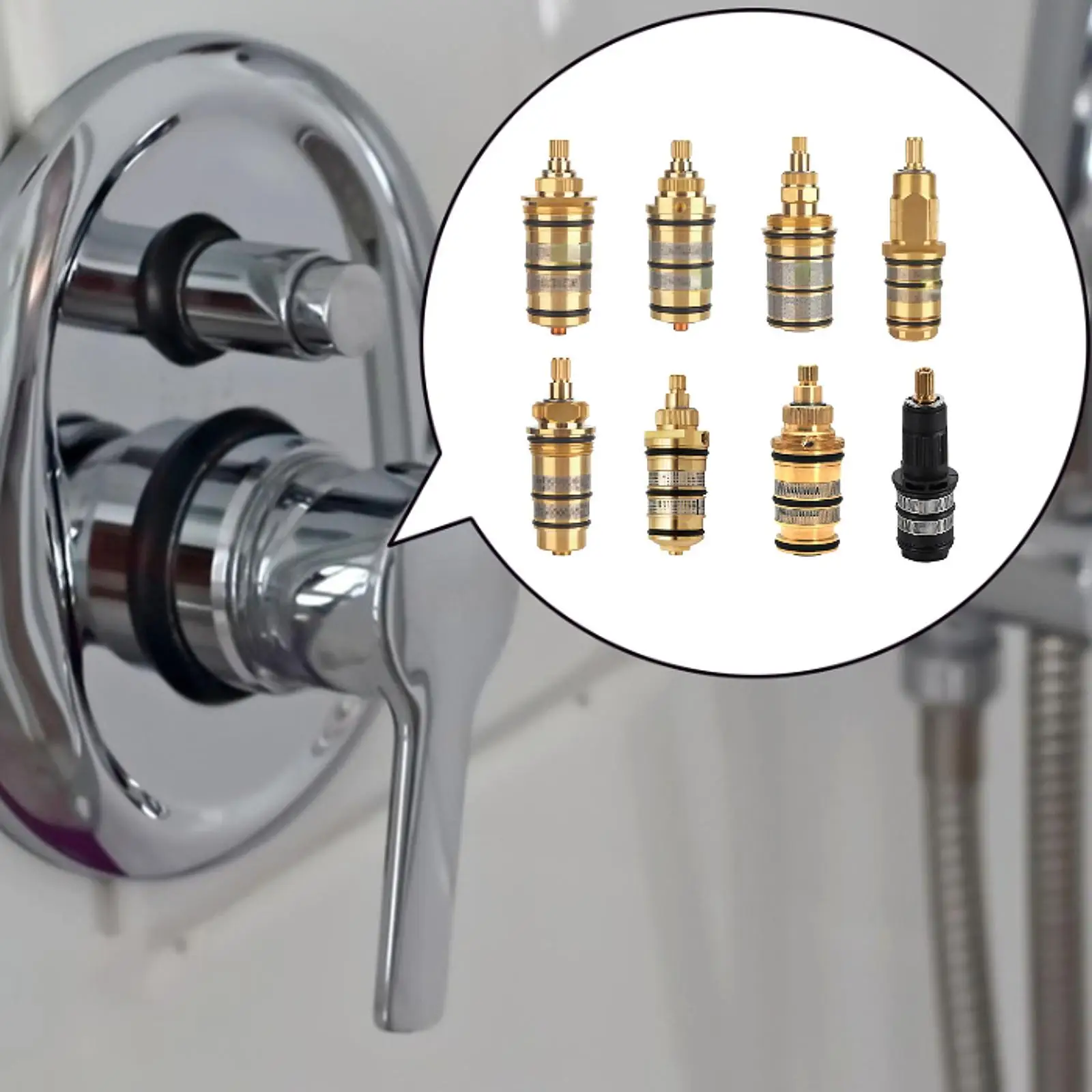 Thermostatic Easy to Install Multiuse Shower Faucet Accessories Faucet Valves Replacement for Sink Washroom Kitchen