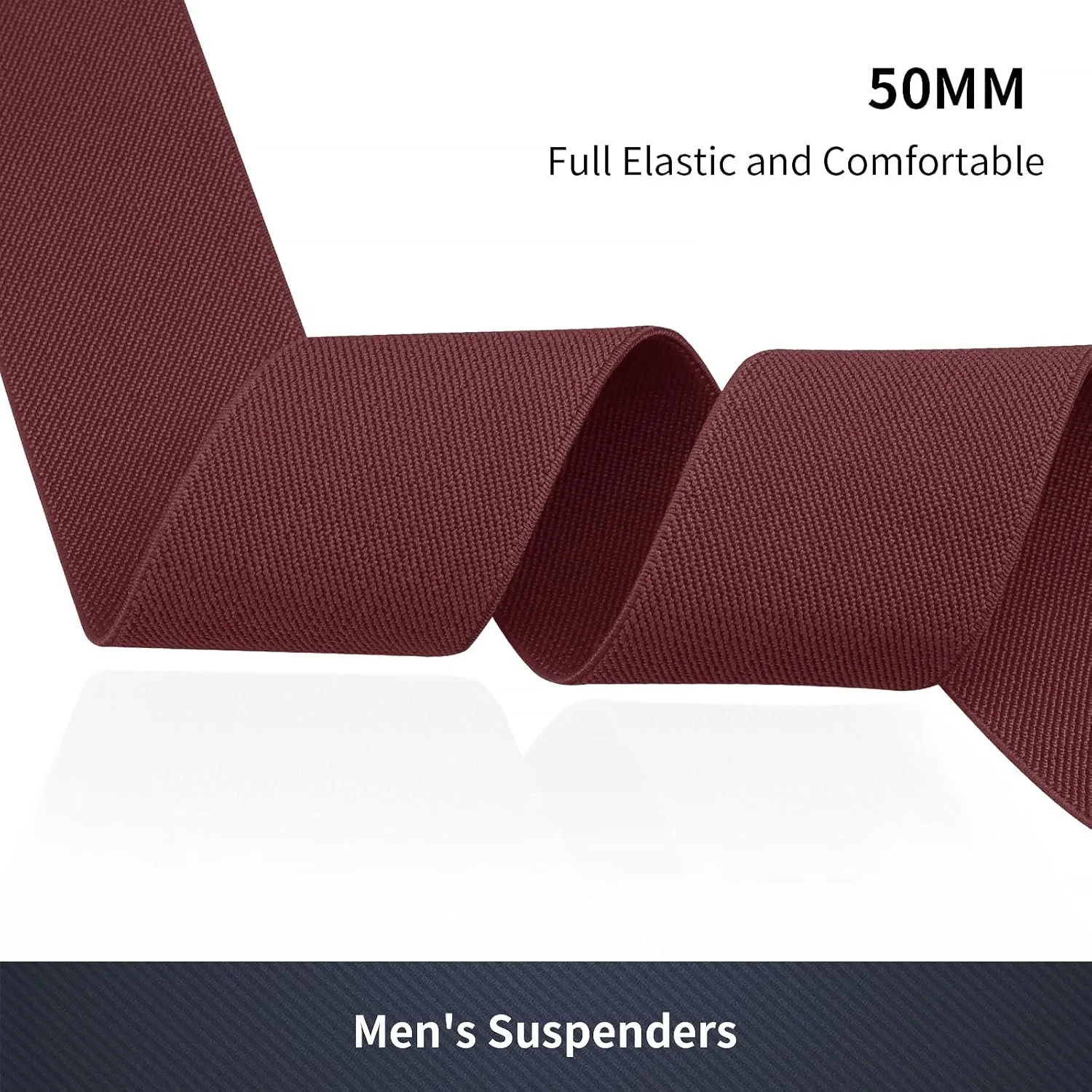 Hosenträger für Herren, Hosenträger mit starken 5,1 cm breiten, 4 Clips, robust, für Herren, hochelastisch, verstellbare Hosenträger im X-Stil – Detail 32