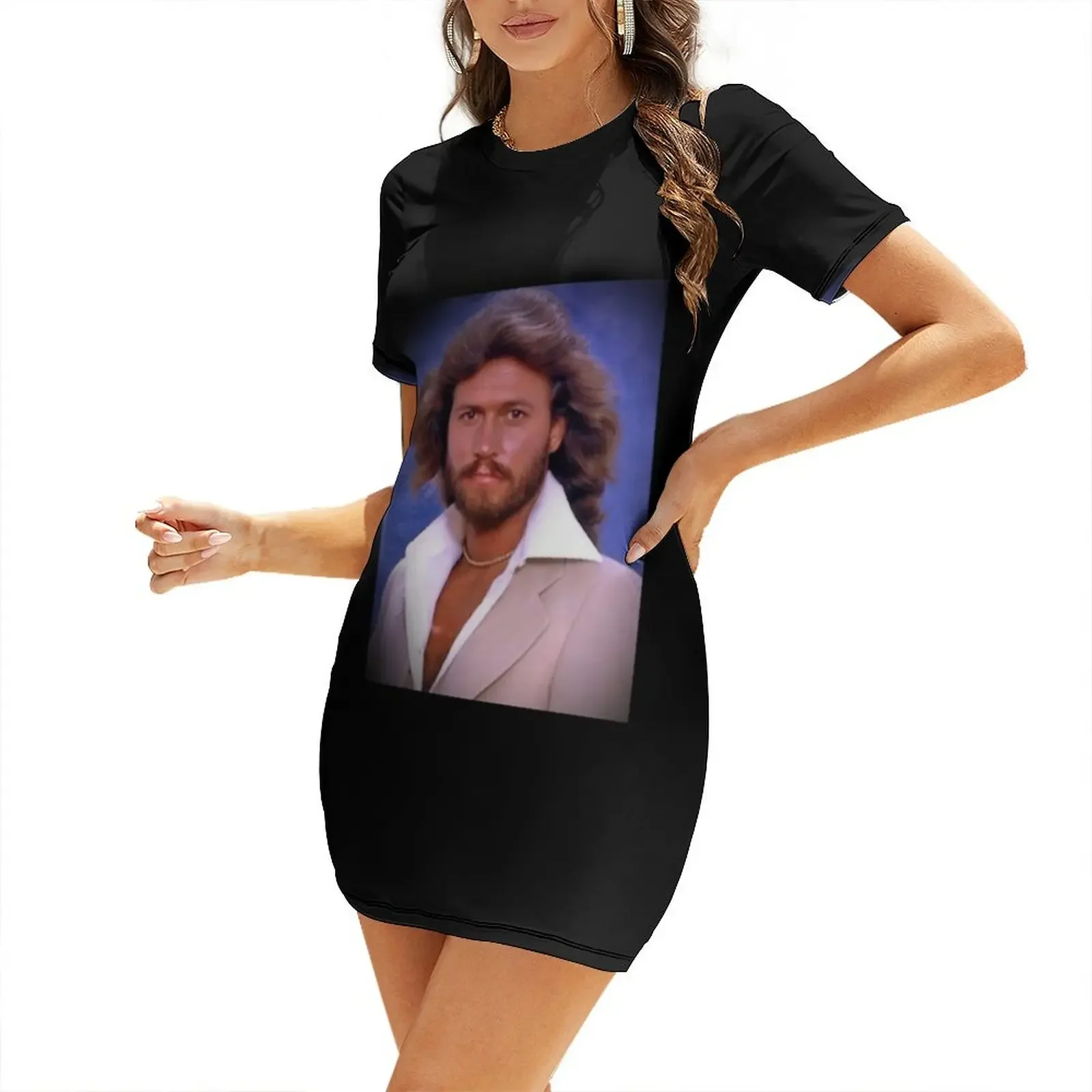 باري جيب 2021 فساتين Bee Gees بأكمام قصيرة للمناسبات الخاصة فساتين نسائية فستان للفتيات فستان حفلة موسيقية 2025