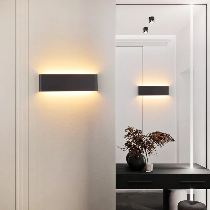 Modern Led Aluminum Wall Lamp Bathroom Mirror Lights Sconce Bedroom Livingroom Luminaire Lamp Lighting Fixture