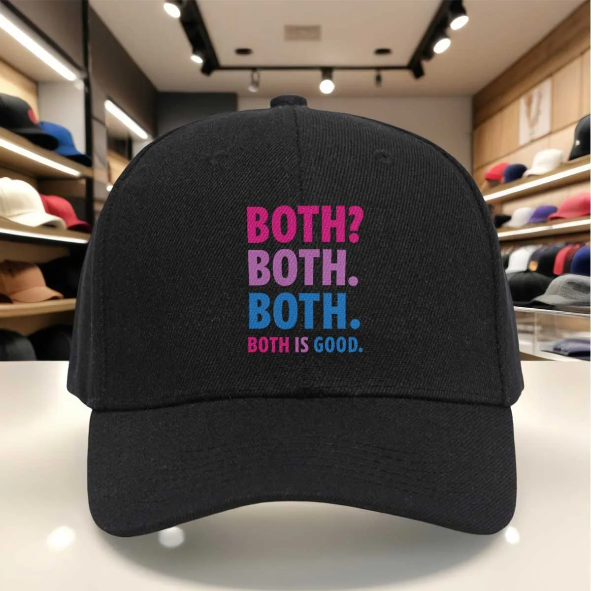 Baseball Cap with Colorful Letter Print & Cheerful Design, Adjustable Hook-and-Loop Hat Suitable for,, Graduation, Machine Washa