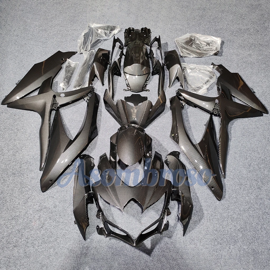 Hot Carbon Fibre ABS Full Fairings kit fit For GSXR 600 750 2008 2009 K8 GSXR600 GSXR750 08 09 10 Grey black Body Fairing set