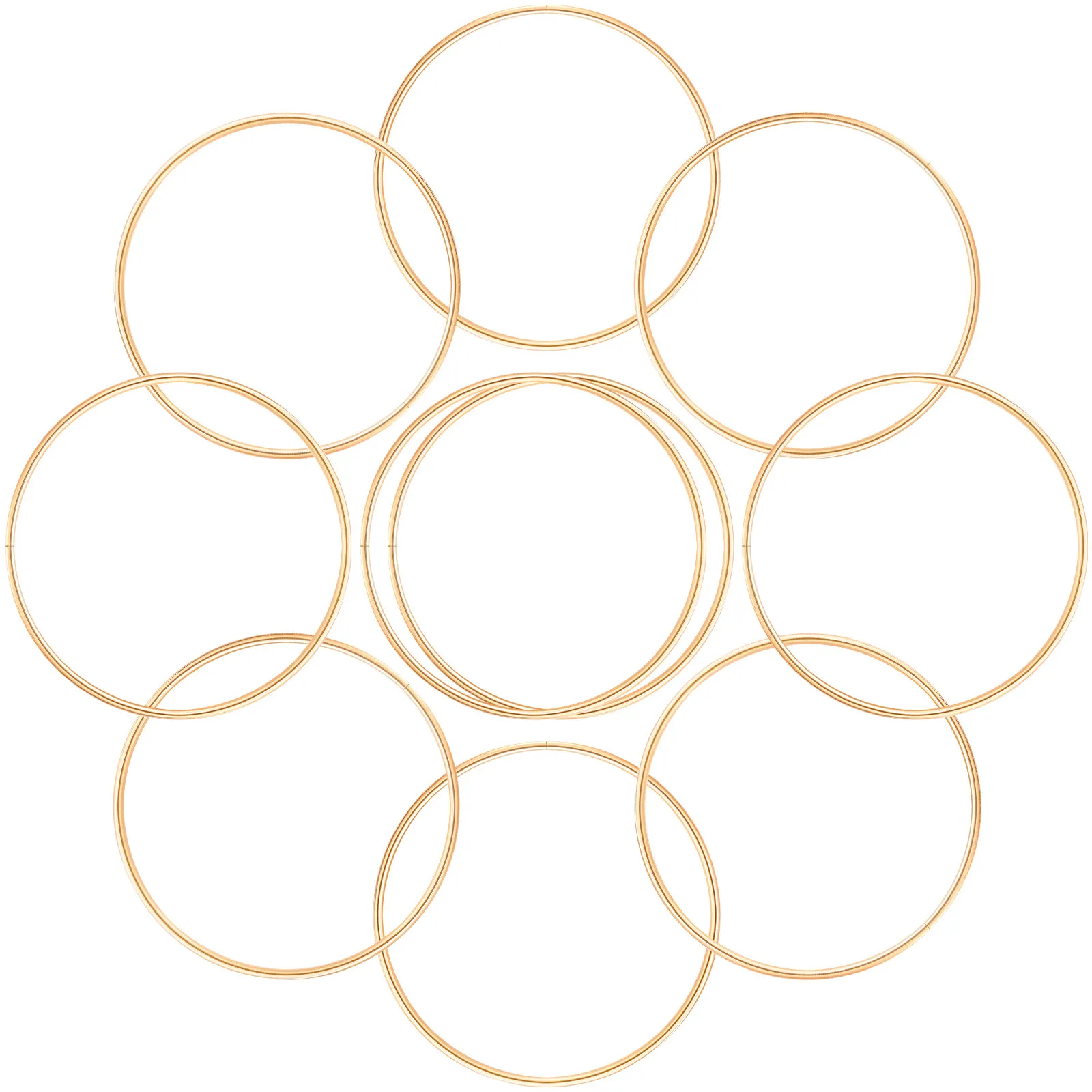 10Pcs Strong Metal Hoops Eco Friendly Smooth Finish DIY Dreamcatcher Rings Wreath Making Craft Circles Hanging Decor Accessories