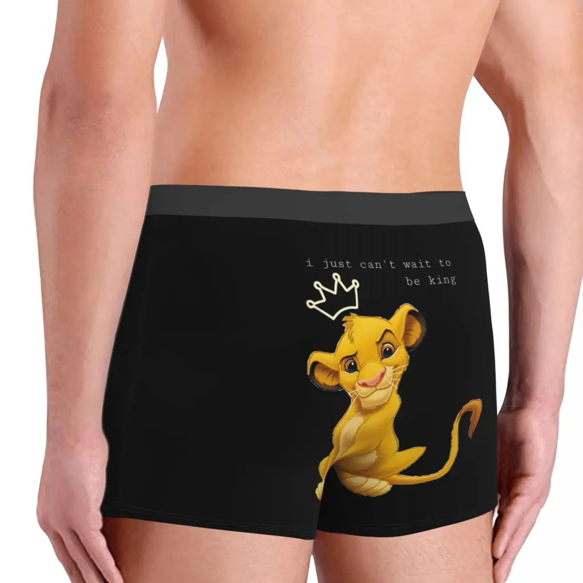 Novedad masculina personalizada, ropa interior de película del Rey León, calzoncillos Boxer Hakuna Matata, pantalones cortos elásticos, bragas, calzoncillos