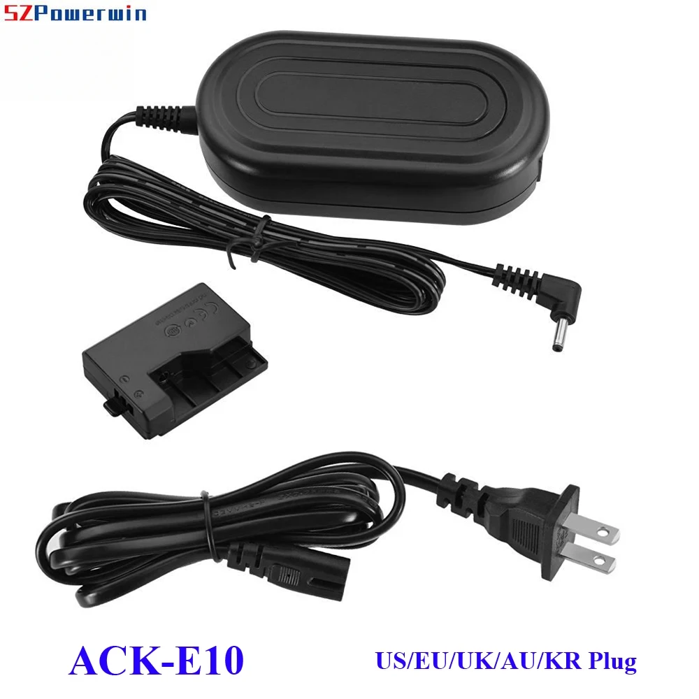 Powerwin ACKE10 ACK E10 ACK-E10 Адаптер для камеры Источник питания переменного тока DR-E10 Фиктивный аккумулятор для EOS T6 T5 T3 1200D 1300D 1500D 3000D X50