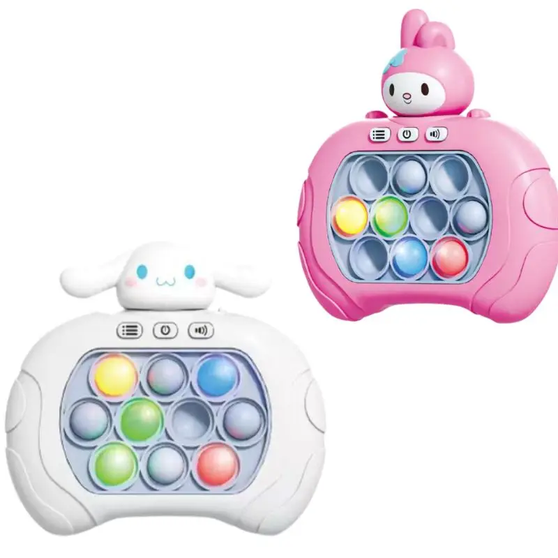 New Sanrio Hello Kitty Quick Push Push Game Machine Children Creative Bubble Lighting Pushit Adult Decompression Game Machine