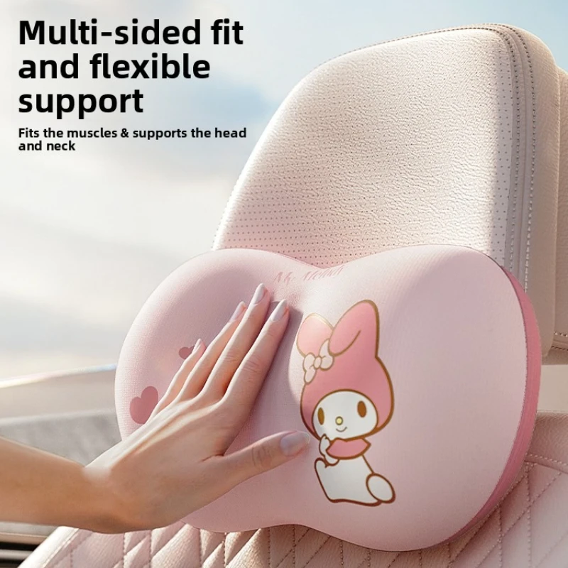 

Sanrio Hello Kitty Car Neck Pillow Memory Foam Headrest Cute Cartoon Auto Seat Head Support Cushion Lumbar Pillow for Car