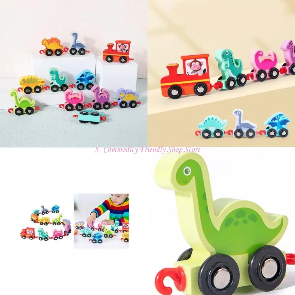 

85ae Детский мультфильм динозавр поезда в помещении детей Интерактивный номер обучения игрушки