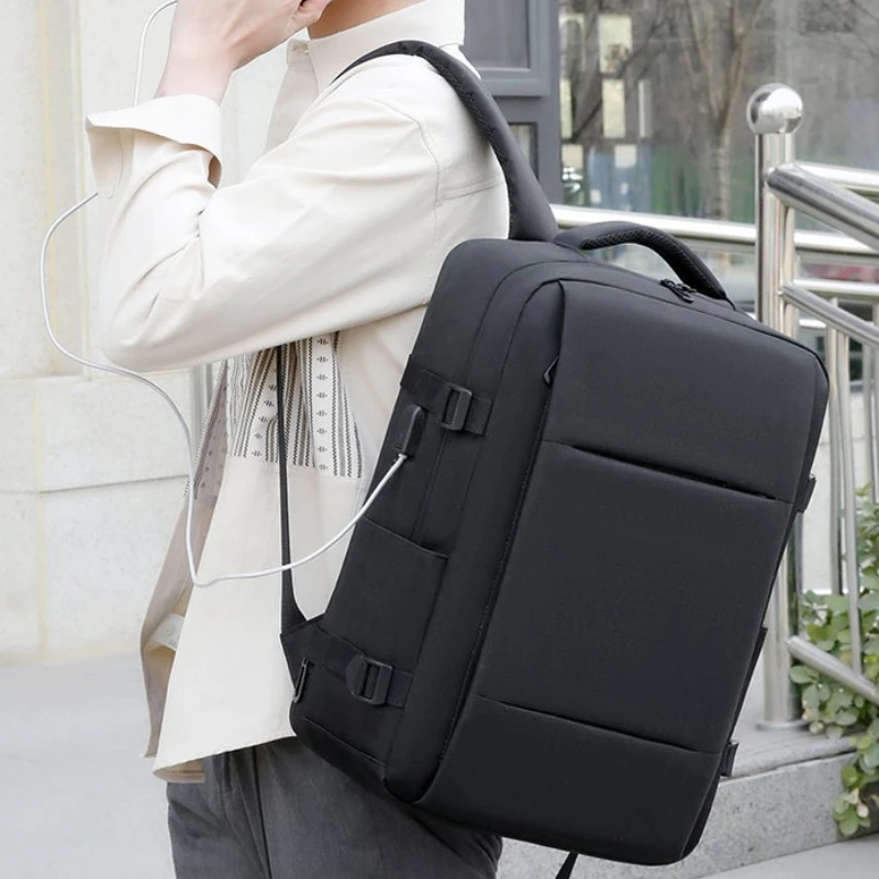 

Деловой мужской рюкзак большой вместимости, простой студенческий рюкзак, портативный дорожный рюкзак большой вместимости, для путешествий, для офиса