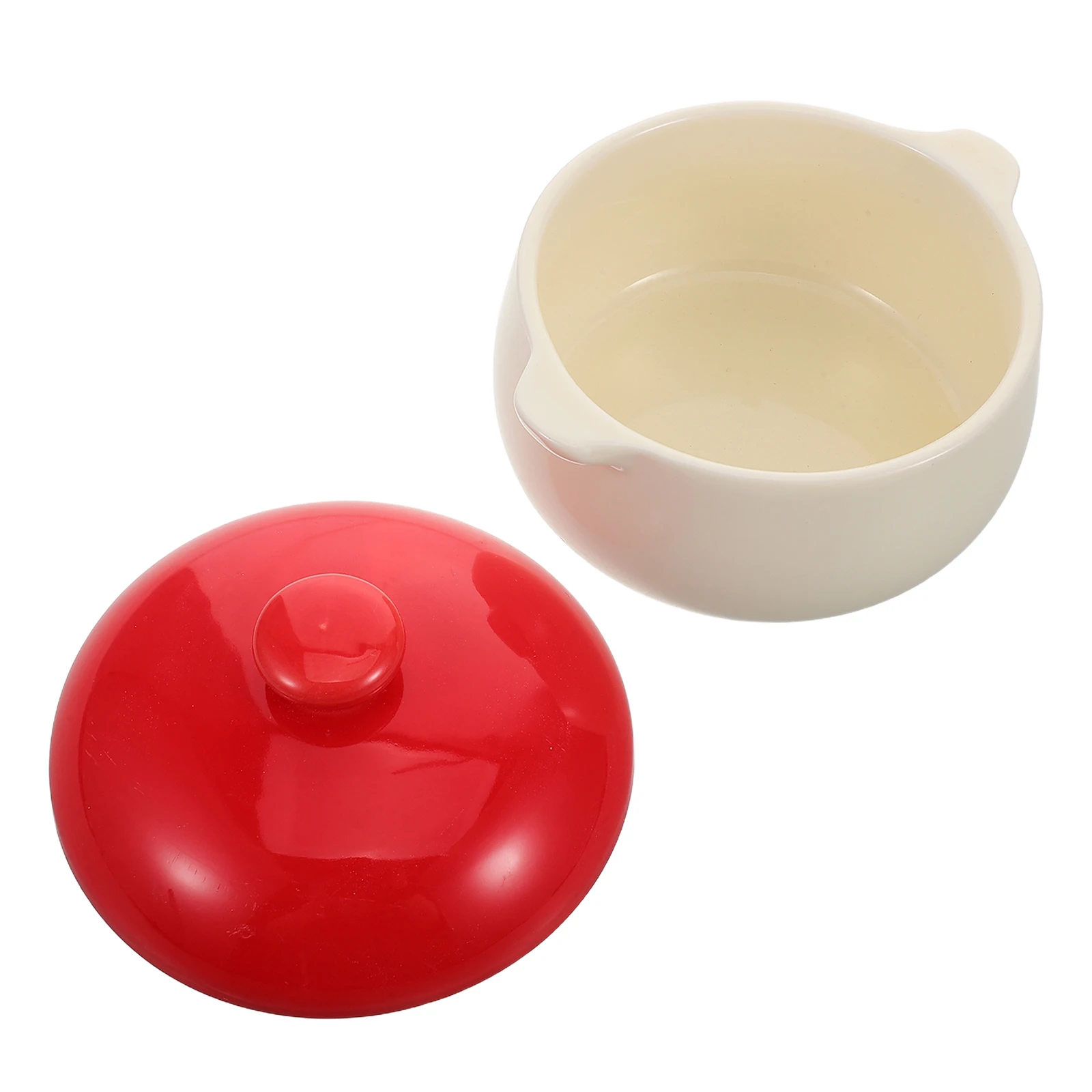 

Ceramic Breakfast Bowl Dual Handle Small Capacity Steamed Egg Yogurt Dessert Kitchen Serving Bowl Kitchen Bowls