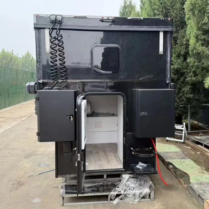 Hard Shell Pop Up Truck Camper Tent for Off Grid Camping, Customizable Overland Cabin solar ready truck camper