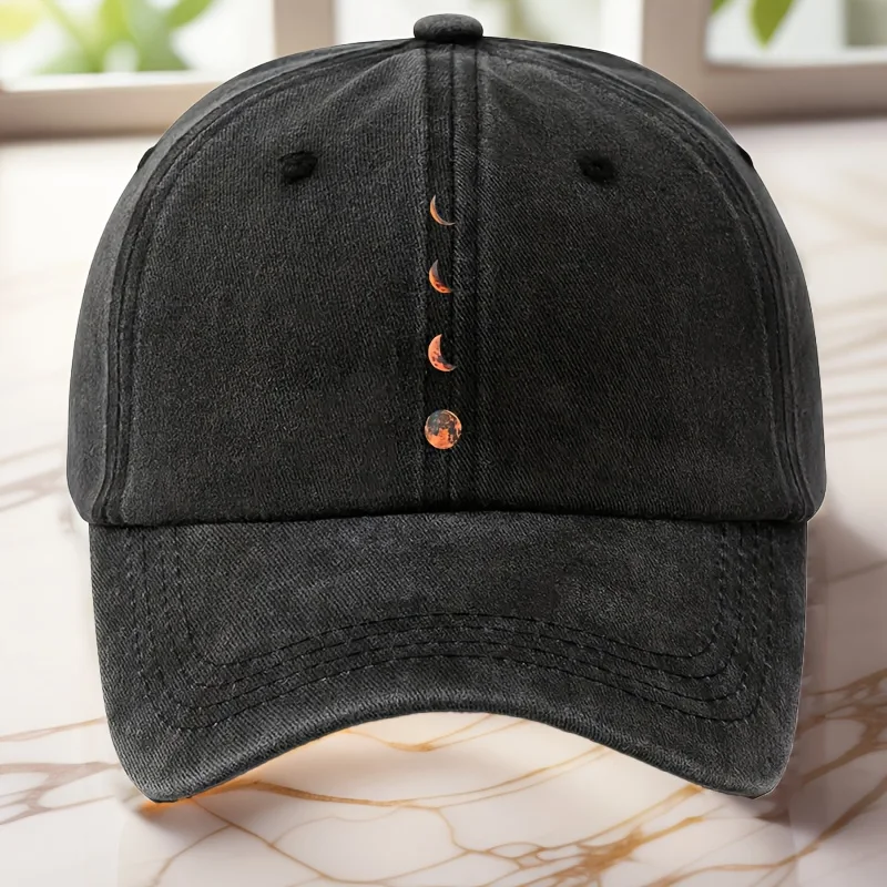 

Регулируемая, моющаяся бейсболка в винтажном стиле с модным и уникальным дизайном, с принтом Кровавой Луны