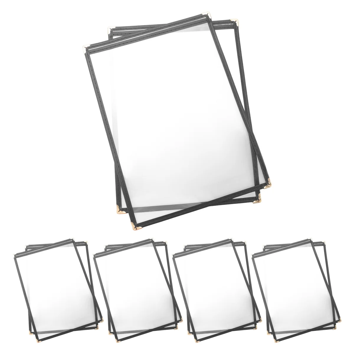 10 Pack of Menu Covers - Single Page, 2 View, Fits 8.5 x 11 Inch Paper - Restaurant Menu Covers