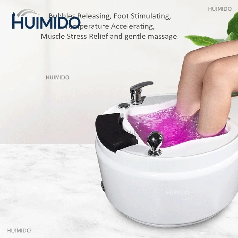 Electric Foot Detoxification Spa Bath Basin with Surging Massage Pump & Lights - Relaxing Aqua Therapy for Home Foot Care