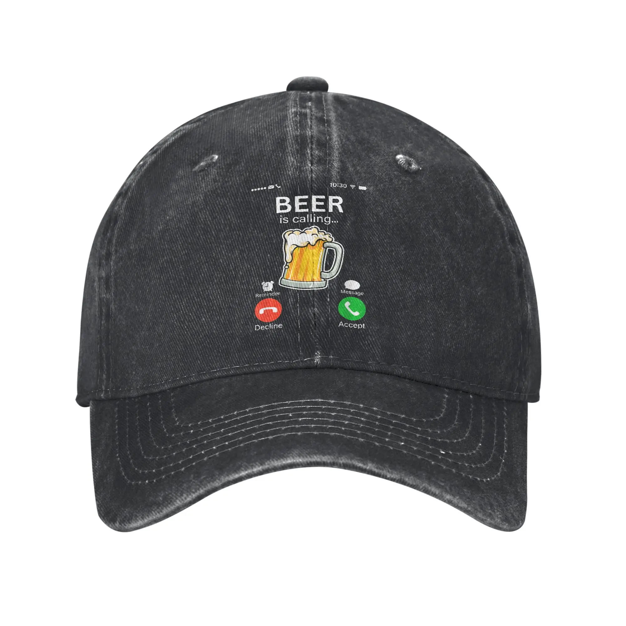 Vintage Beer is Calling Drinking Baseball Cap Unisex Distressed Cotton Sun Cap  Outdoor Running Golf Adjustable Fit Caps Hat