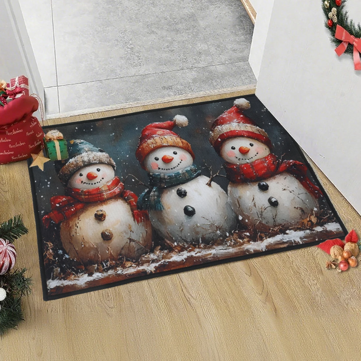 Weihnachtsbodenmatte, Outdoor-Teppich, Weihnachtsdekoration für Zuhause, 2025, Navidad, Natal, Weihnachtsmann, Fußmatte, Weihnachtsschmuck, Neujahr 2026