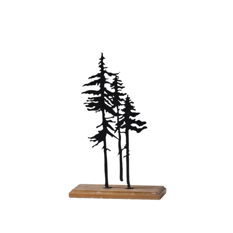 European minimalist style tree shape wrought iron desktop ornament