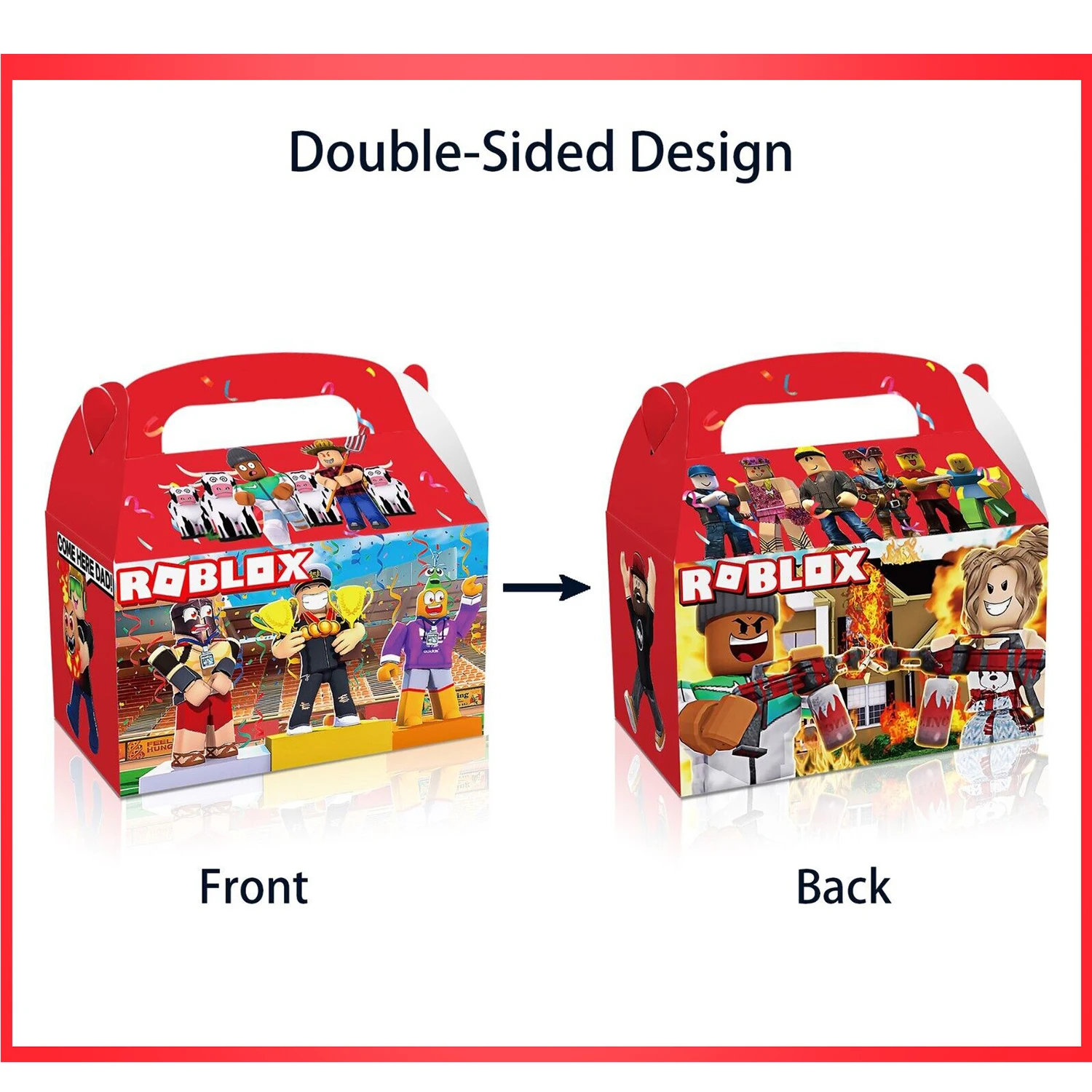 لعبة Roblox الكرتون الطرفية حفلة عيد ميلاد لصالح صناديق مفاجأة هدية كاندي جودي حقيبة لوازم الحفلات لعبة الطفل موضوع حقيبة هدية #3