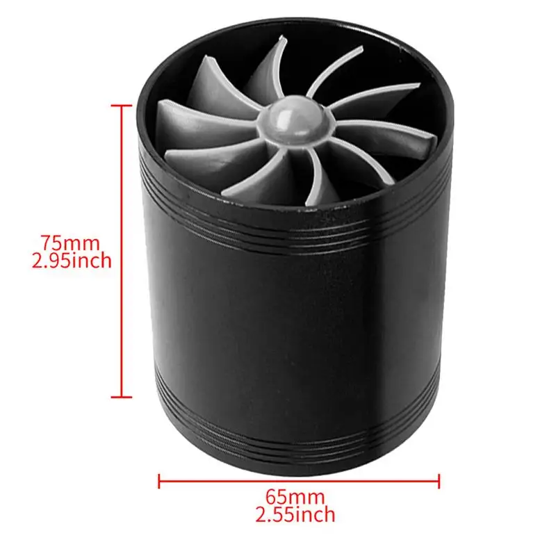 ل التوربينات سيارة الهواء التوربيني محرك الهواء أجزاء توربو شاحن توربو الألومنيوم مروحة مزدوجة محرك الشاحن التربيني توفير الطاقة #6