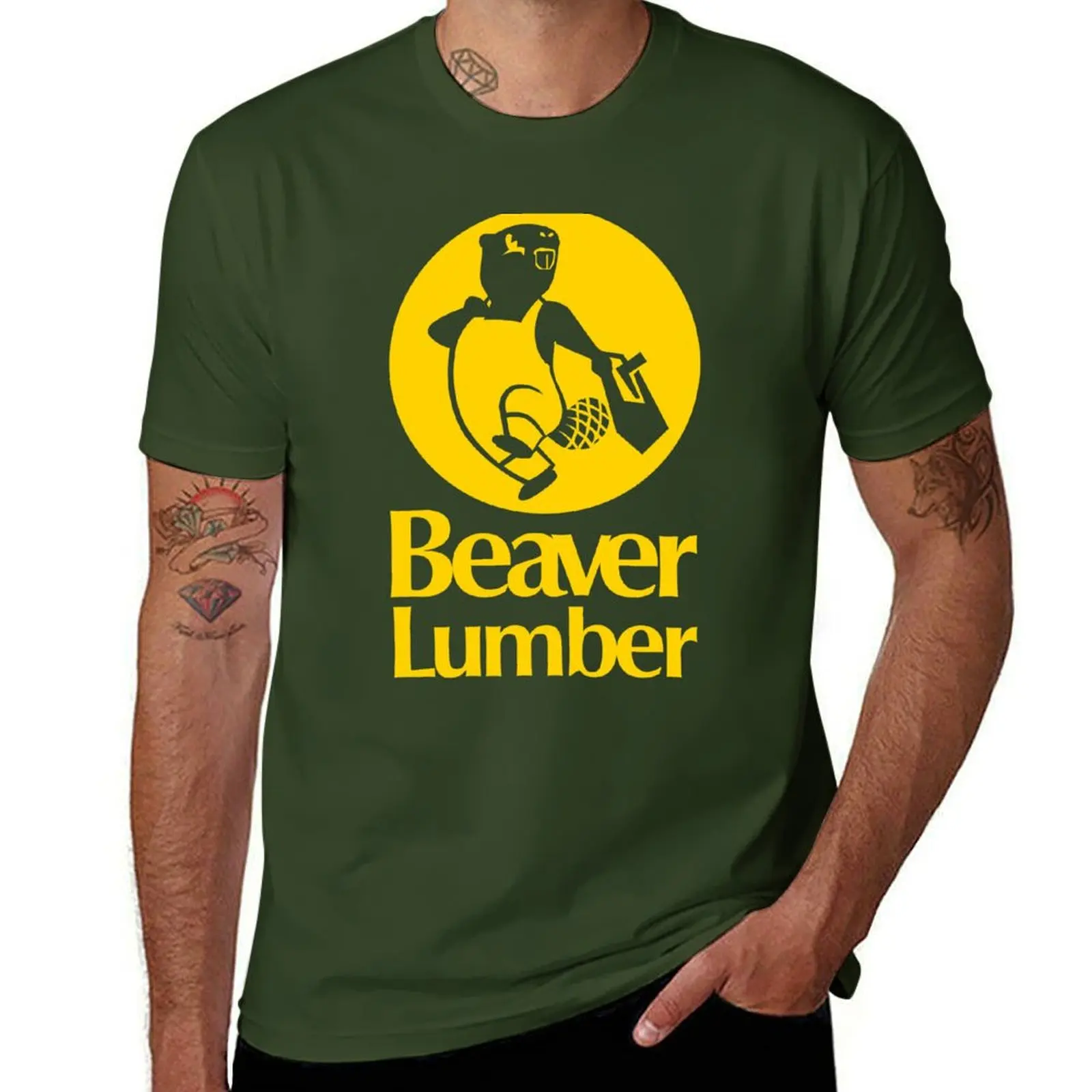 Beaver Lumber (yellow) T-Shirt oversized t shirt vintage graphic tee custom shirt clothing for men