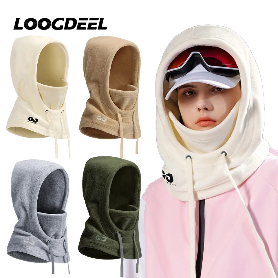 LOOGDEEL Outdoor Sports Windproof Cap Ski Bib Polar Cold-proof Motorcycle Bicycle Hat Men Women Winter Balaclava Cycling Cap