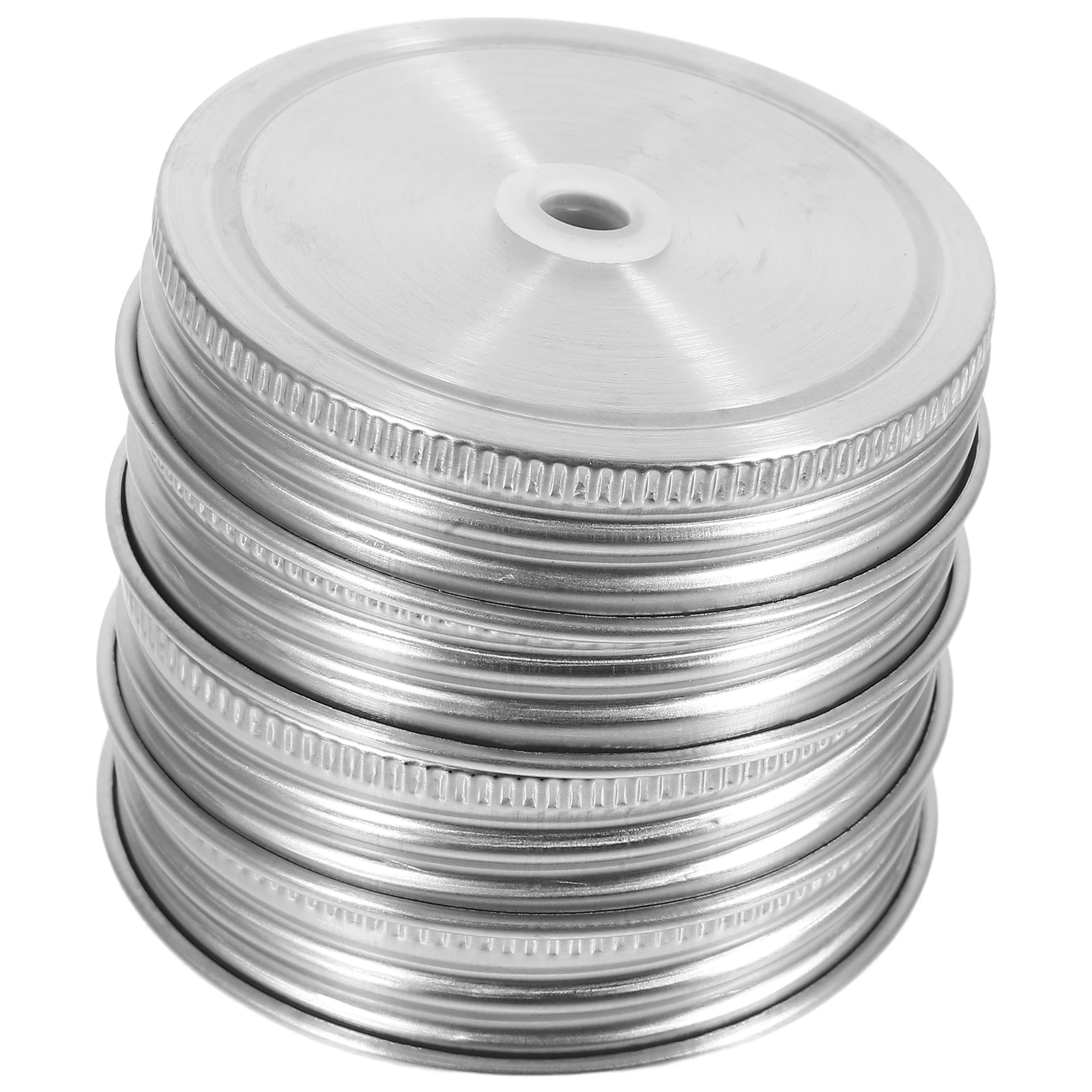 

4pcs Stainless Straw Lid Mason Jar Cover Sealing Wide Sealing Mason Jar Lid Mouth Fits Canning Jars Storage Home Decor