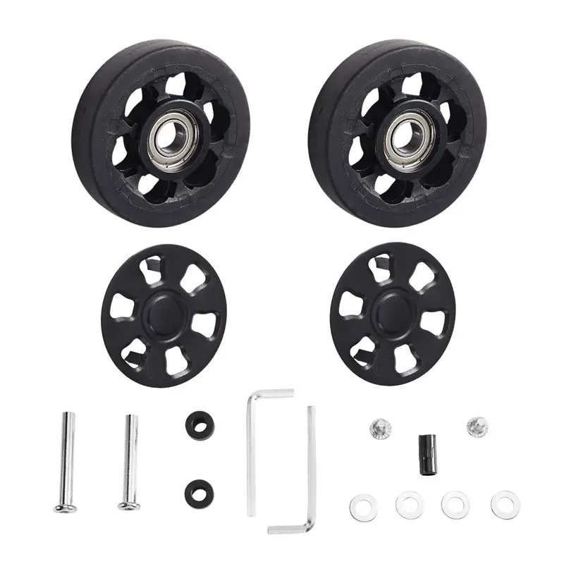 ABRU-For Replacement Travel Suitcase Caster 50X12mm Luggage Wheels 2PCS With Low-Noise Rolling Bearings