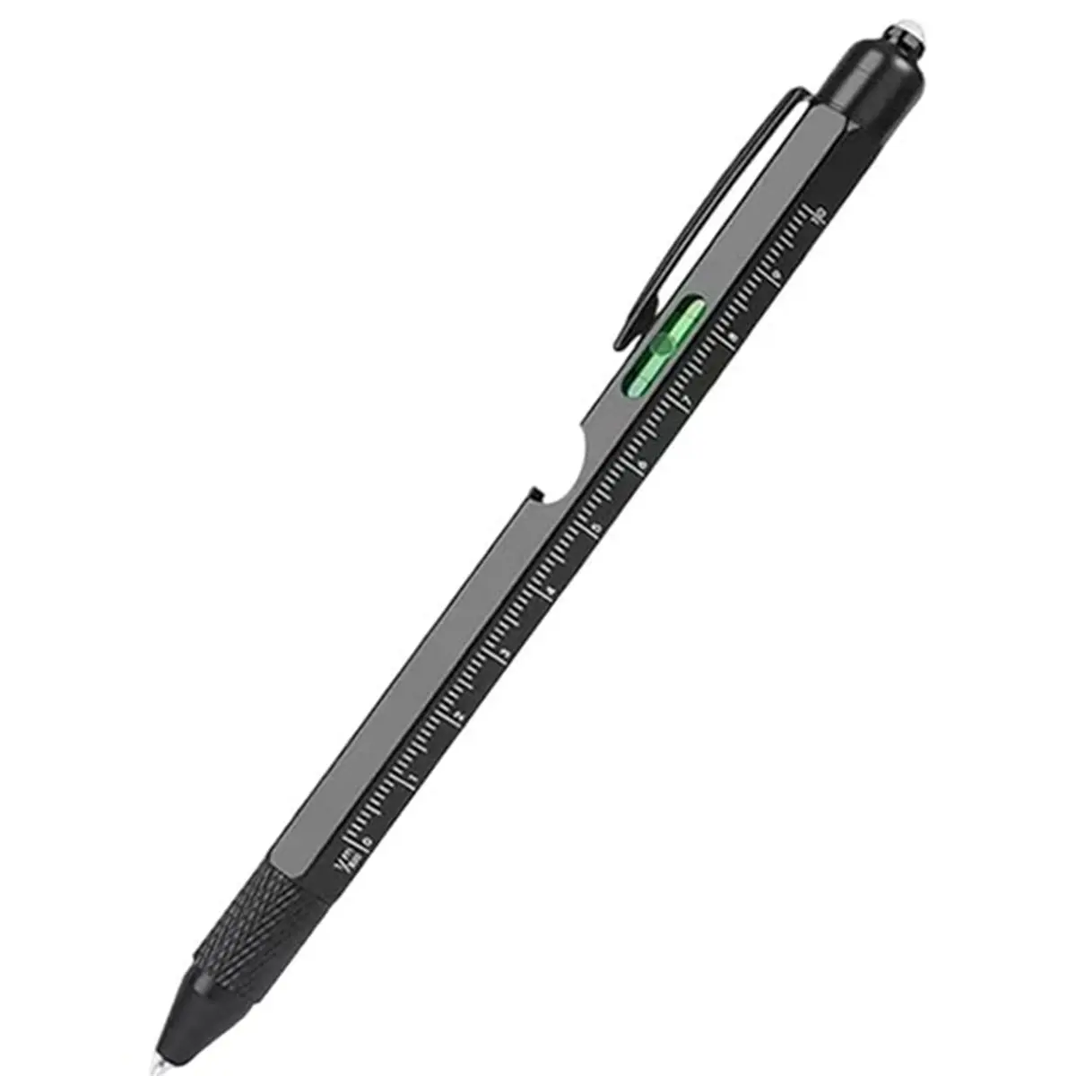 (A23G) 9-in-1 Multitool Pen with LED Light - Ideal Christmas Gifts for Men, Cool Gadgets for DIYers Black