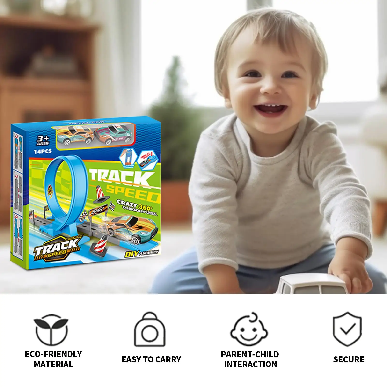 Katapult treinwagon Racing speelgoed 360 graden muurklimmen speelgoed auto track set traagheid magische auto voor kinderen peuter verjaardagscadeautjes