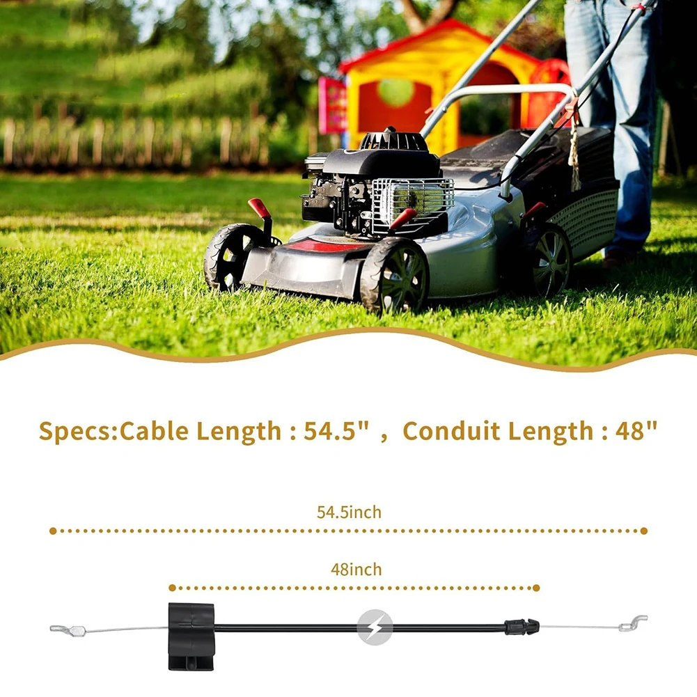 Easy Installation Cable Push-pull Control 61.5 Inches Throttle Cable Easy DIY Installation Single Piece Rubber Jacket