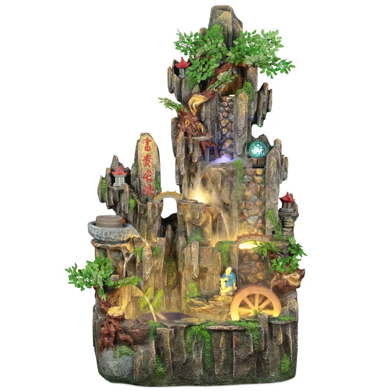 Fountain water ornament, water feature, fish pond, living room, water fountain ornament